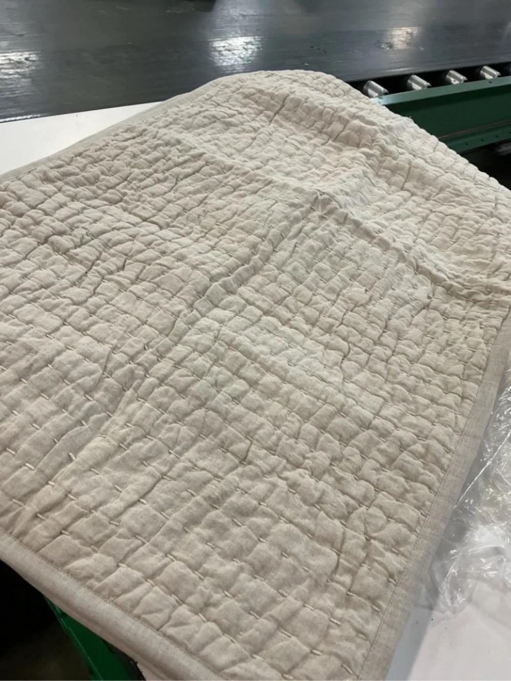 Organic Cotton Channel Stitch Sham Set of 2 King Sand